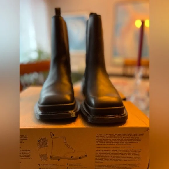Dr. Martens Maybole Black Square Toe Chelsea Boots - Picture 6 of 8